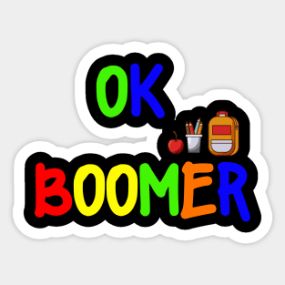 ok boomer kids Sticker